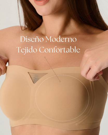 Sujetador Sensación Sin Tirantes Con Copas Removibles - Para Comodidad y Ajuste Perfecto