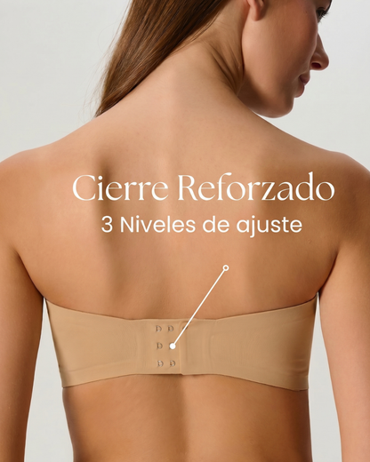 Sujetador Sensación Sin Tirantes Con Copas Removibles - Para Comodidad y Ajuste Perfecto