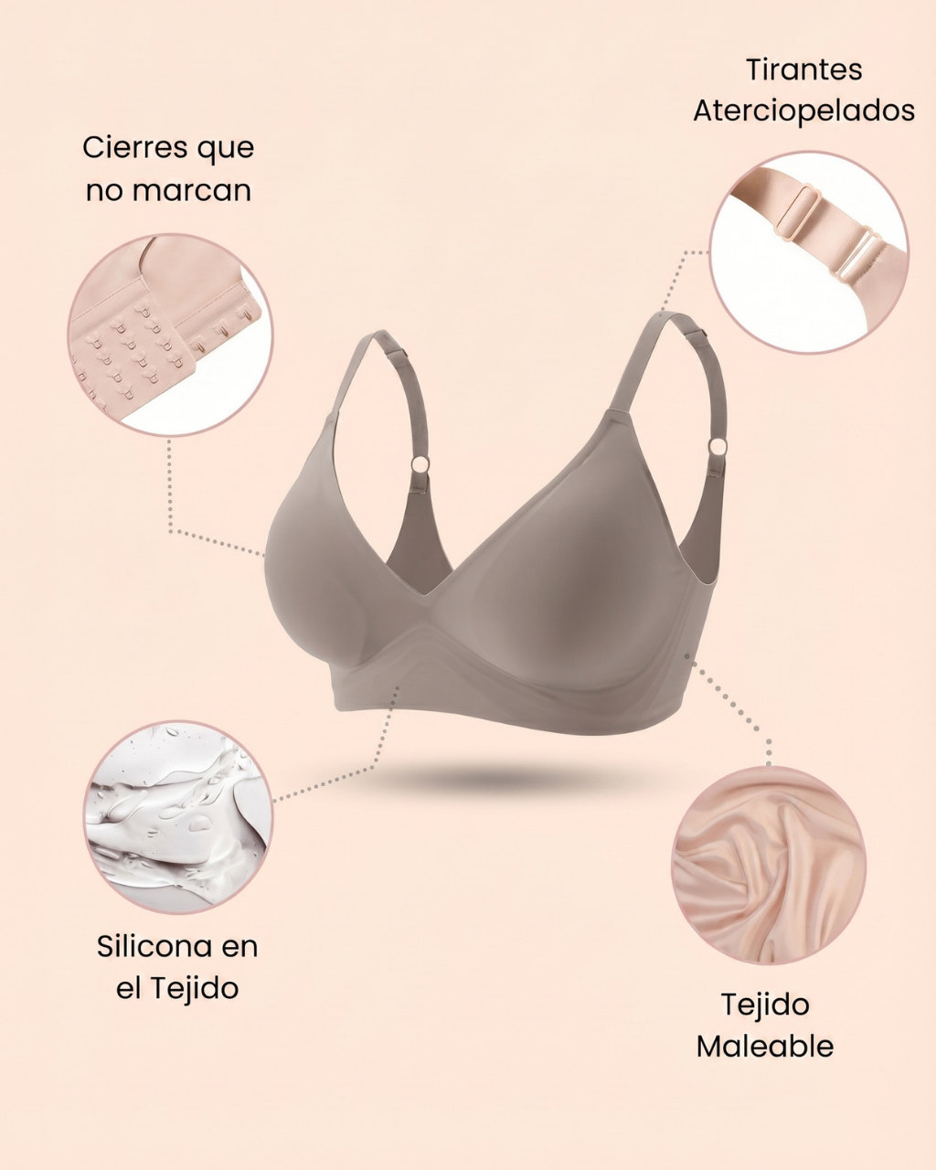Sujetador Confort Premium Fit Con Tirantes Finos - Confort Superior y Ajuste Perfecto