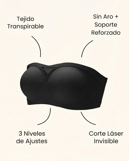 Sujetador Sensación Sin Tirantes Con Copas Removibles - Para Comodidad y Ajuste Perfecto