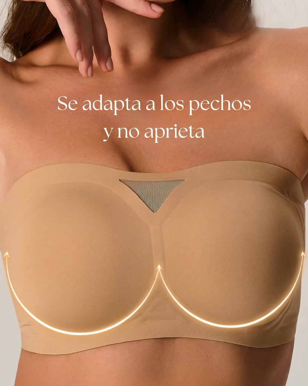 Sujetador Sensación Sin Tirantes Con Copas Removibles - Para Comodidad y Ajuste Perfecto