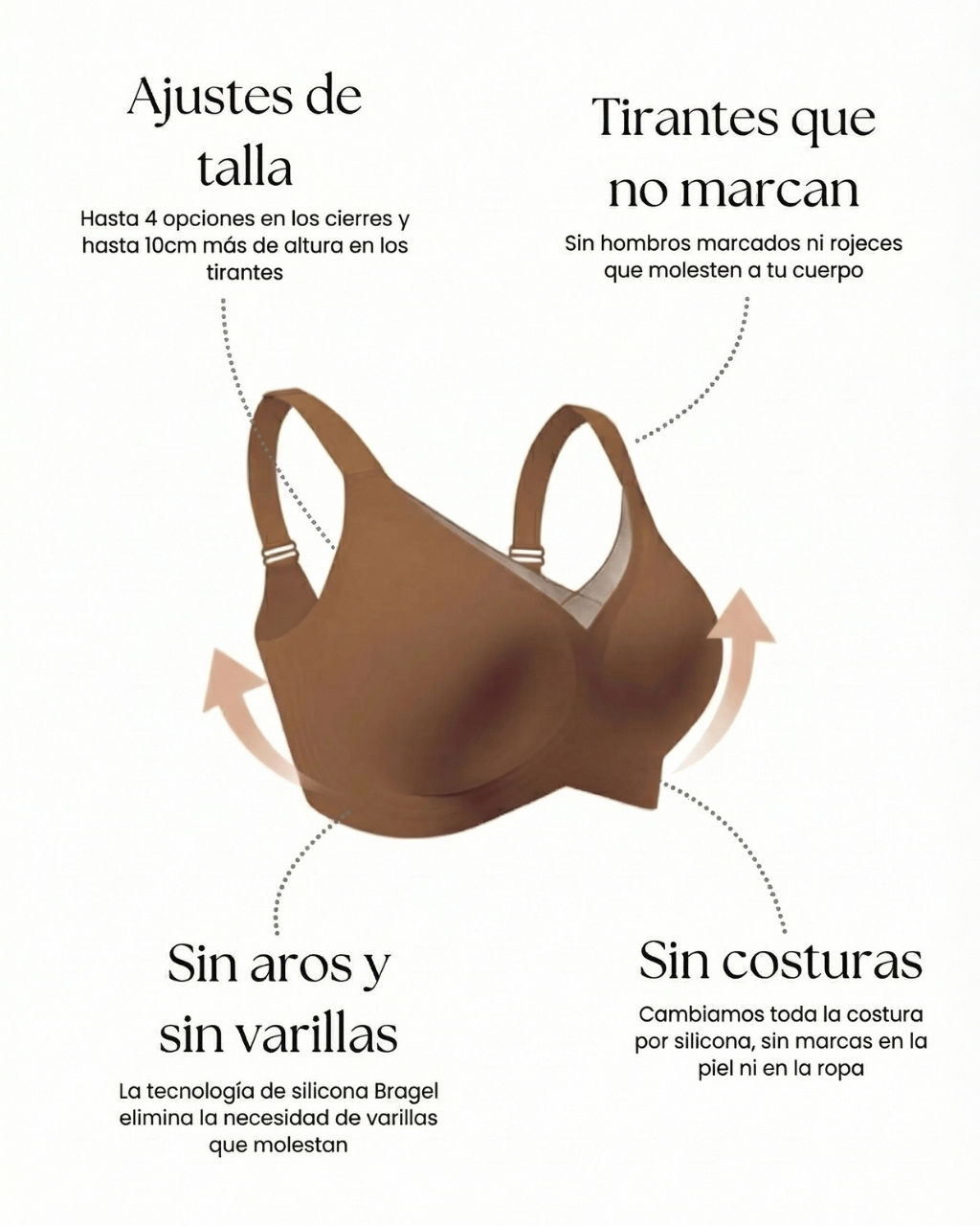 Sujetador Elegance Talla Plus: Comodidad y Sofisticación Sin Aros
